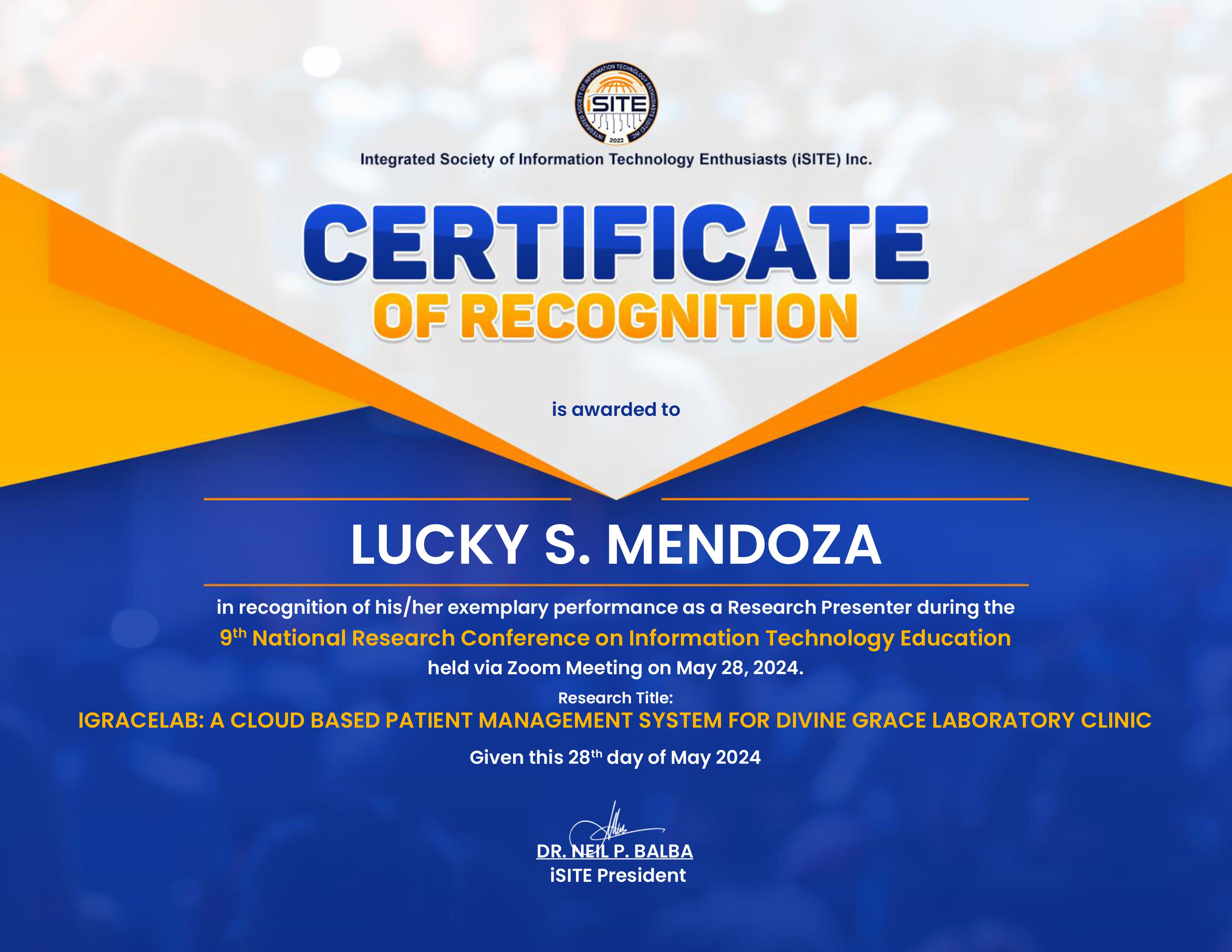 Certificate 9